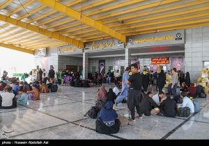 خروج زائران اربعین حسینی از مرز شلمچه